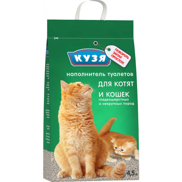 Кузя Наполнитель для кошачьего туалета Котята Кот и Пес, онлайн зоомагазин и ветаптека