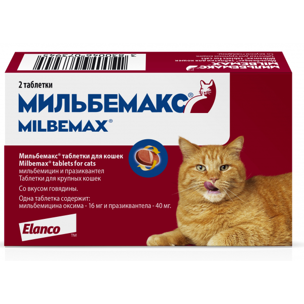 Мильбемакс таблетки от гельминтов для кошек Кот и Пес, онлайн зоомагазин и ветаптека