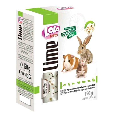 LoLo Pets Минеральный камень для грызунов c крекерами XL Кот и Пес, онлайн зоомагазин и ветаптека