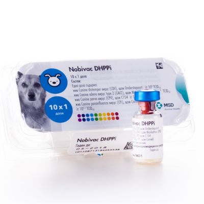 Нобивак DHPPi Вакцина сухая для собак Кот и Пес, онлайн зоомагазин и ветаптека