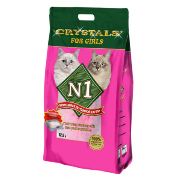 №1 Crystals For Girls Наполнитель для кошачьего туалета для Девочек Кот и Пес, онлайн зоомагазин и ветаптека
