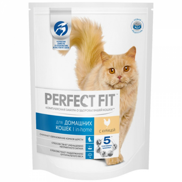 Perfect Fit In home Сухой Корм для домашних кошек с Курицей Кот и Пес, онлайн зоомагазин и ветаптека