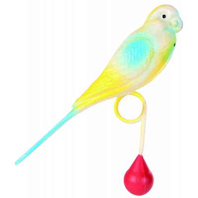 Trixie Игрушка для птиц "Пластиковый попугай с кольцом для жердочки" Кот и Пес, онлайн зоомагазин и ветаптека