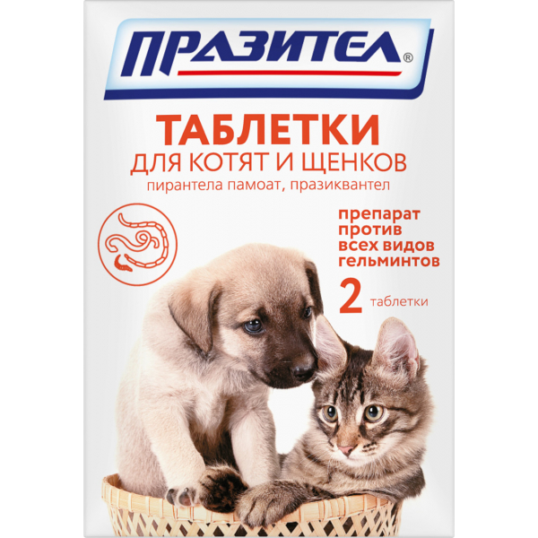 Астрафарм Празител таблетки от гельминтов для Котят и Щенков Кот и Пес, онлайн зоомагазин и ветаптека