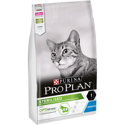 Pro Plan Sterilised Корм для стерилизованных кошек и котов с Кроликом Кот и Пес, онлайн зоомагазин и ветаптека
