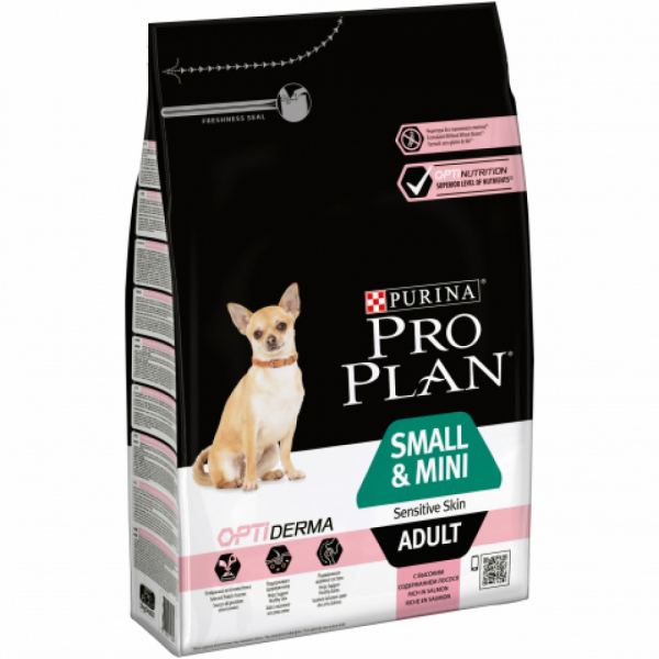 Purina Pro Plan Mini Корм для собак мелких пород с Лососем Кот и Пес, онлайн зоомагазин и ветаптека