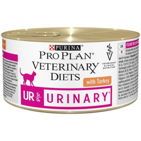 Purina Pro Plan Veterinary Diets UR Urinary Консервы для кошек при лечении МКБ с Индейкой Кот и Пес, онлайн зоомагазин и ветаптека