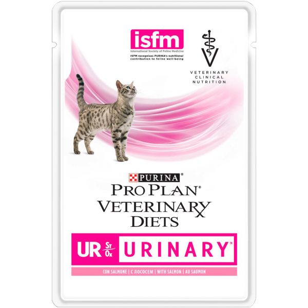 Purina Pro Plan Veterinary Diets UR Urinary Пауч для кошек для лечения МКБ с Лососем Кот и Пес, онлайн зоомагазин и ветаптека