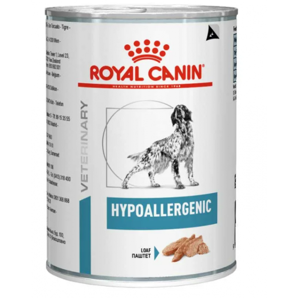 Royal Canin Hypoallergenic Консервы для собак при пищевой аллергии Кот и Пес, онлайн зоомагазин и ветаптека