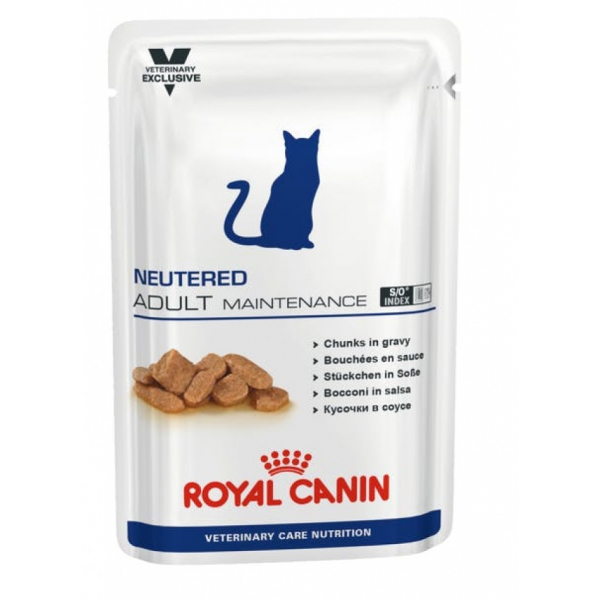 Royal Canin Neutered Adult Maintenance Пауч для стерилизованных котов и кошек Кот и Пес, онлайн зоомагазин и ветаптека