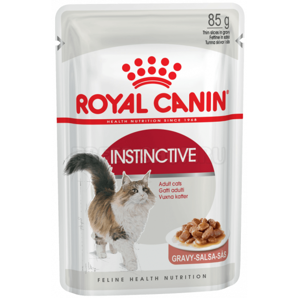 Royal Canin Instinctive Пауч для кошек Мелкие кусочки в соусе Кот и Пес, онлайн зоомагазин и ветаптека
