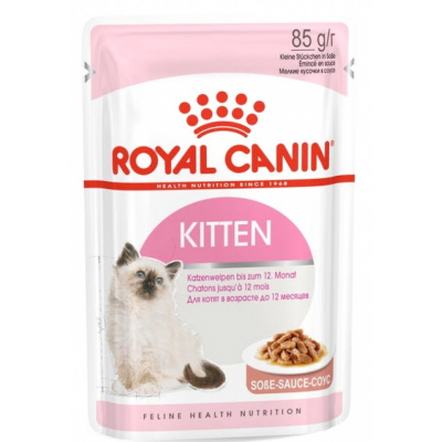 Royal Canin Kitten Пауч для котят Мелкие кусочки в соусе Кот и Пес, онлайн зоомагазин и ветаптека