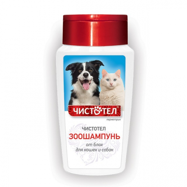 Чистотел Шампунь для собак и кошек Универсальный против блох Кот и Пес, онлайн зоомагазин и ветаптека