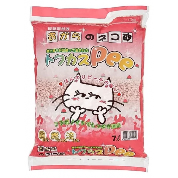 Japan Premium Pet Тофу Наполнитель для кошачьего туалета "С ароматом Персика"