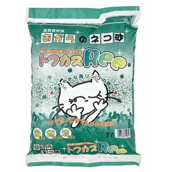 Japan Premium Тофу Наполнитель для кошачьего туалета "С ароматом Яблока"