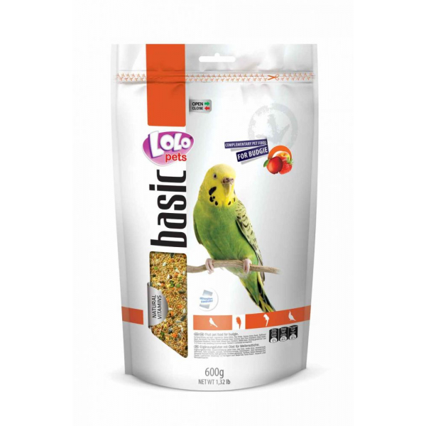 Lo Lo Pets Basiс Корм с фруктами для волнистых попугаев Кот и Пес, онлайн зоомагазин и ветаптека