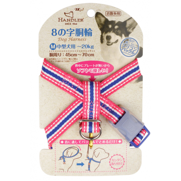 Japan Premium Pet Анатомическая шлейка фиксация с силиконовым креплением для собак р.М