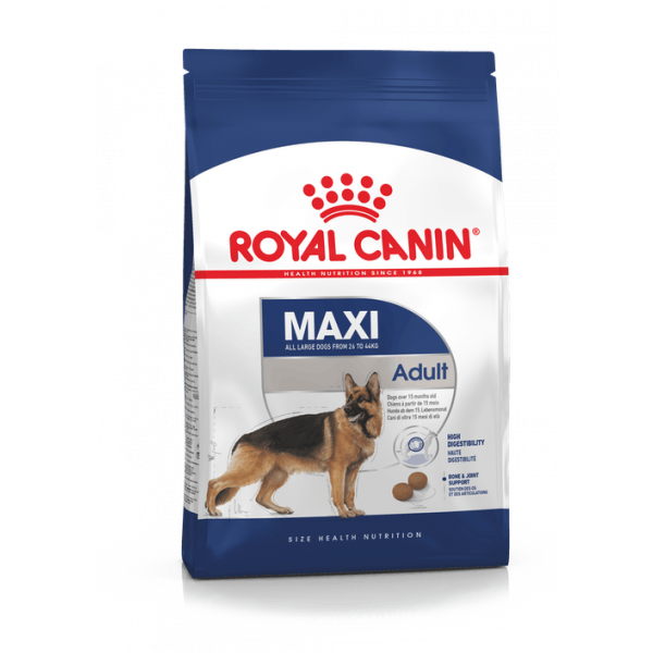 Royal Canin Maxi Adult Корм для взрослых собак крупных пород Кот и Пес, онлайн зоомагазин и ветаптека