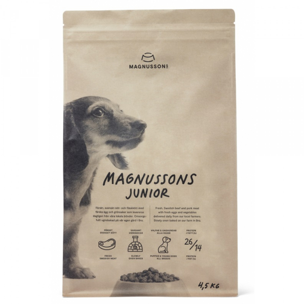 Magnusson Junior Корм для щенков, беременных и кормящих сук на Говядине Кот и Пес, онлайн зоомагазин и ветаптека