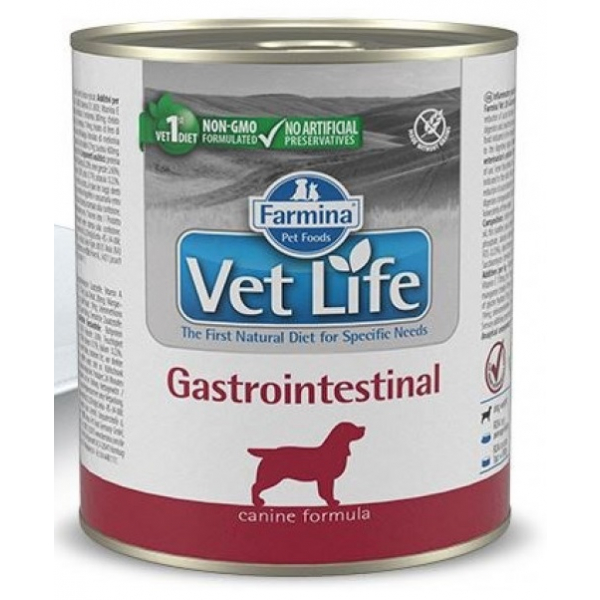 Farmina Vet Life Gastrointestinal Консервы для собак при заболеваниях ЖКТ Кот и Пес, онлайн зоомагазин и ветаптека