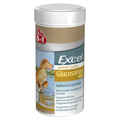 8in1 Excel Glucosamine+MCM Хондропротектор для собак Кот и Пес, онлайн зоомагазин и ветаптека