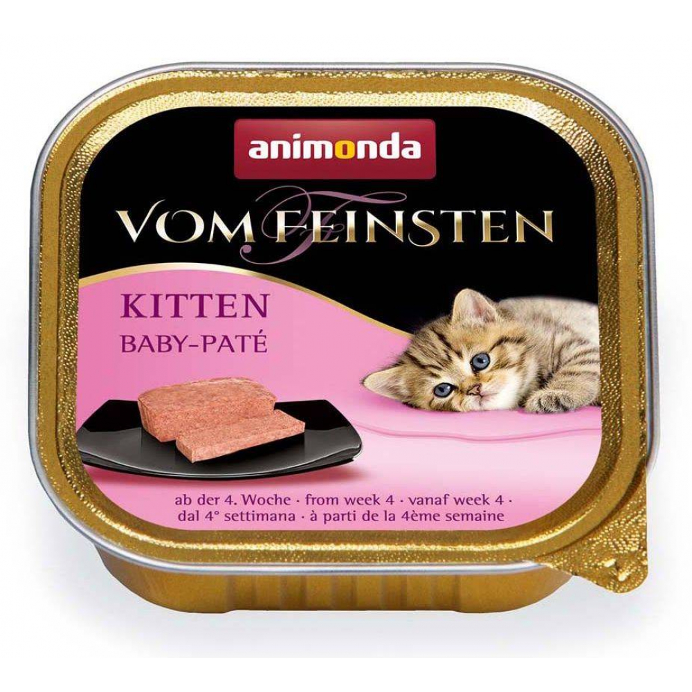 Купить корм паштет. Animonda vom Feinsten для котят. Анимонда консервы для котят Feinsten Kitten. Корм для котят бэби Анимонда. Animonda Baby pate.