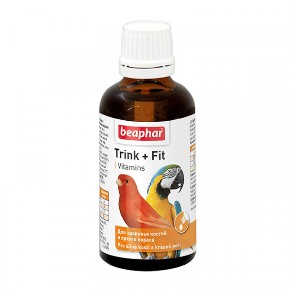 Beaphar Trink+Fit Витамины для декоративных птиц Кот и Пес, онлайн зоомагазин и ветаптека