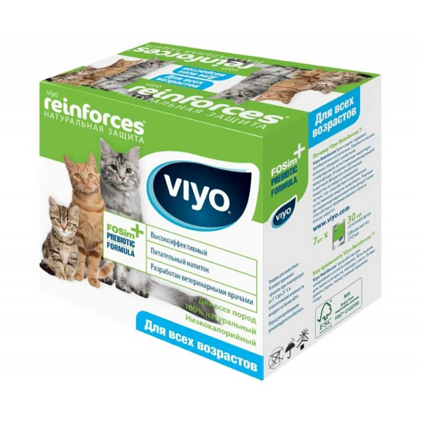 Viyo Reinforces Cat Пребиотический напиток для кошек Кот и Пес, онлайн зоомагазин и ветаптека