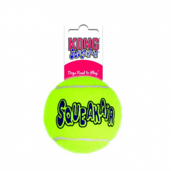 Kong Air Игрушка для собак Мяч теннисный с пищалкой Кот и Пес, онлайн зоомагазин и ветаптека