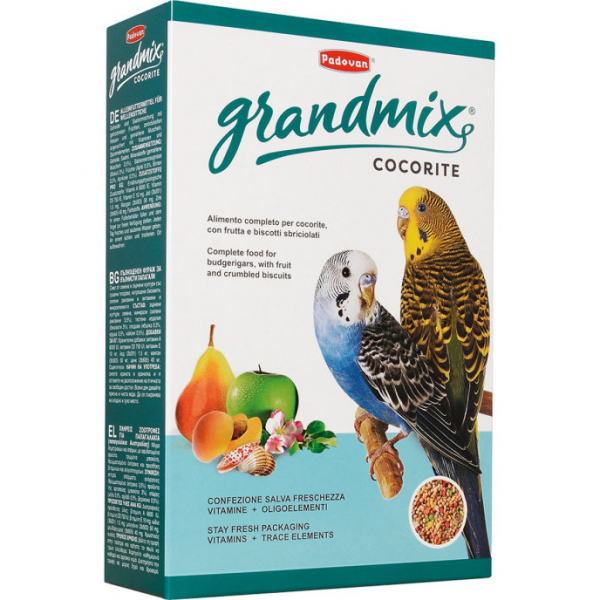 Padovan Cocorite Grandmix Корм для волнистых попугаев Кот и Пес, онлайн зоомагазин и ветаптека