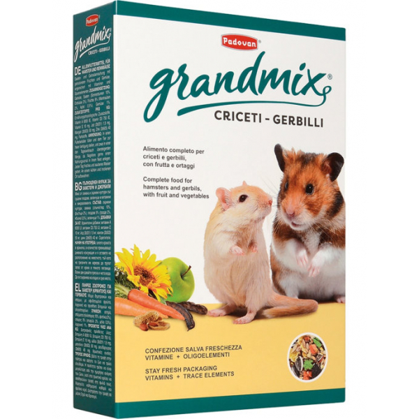 Padovan Criceti Grandmix Корм для хомяков и мышей Кот и Пес, онлайн зоомагазин и ветаптека