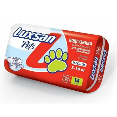 Luxsan Pets Medium Подгузники M (5-10кг) Кот и Пес, онлайн зоомагазин и ветаптека