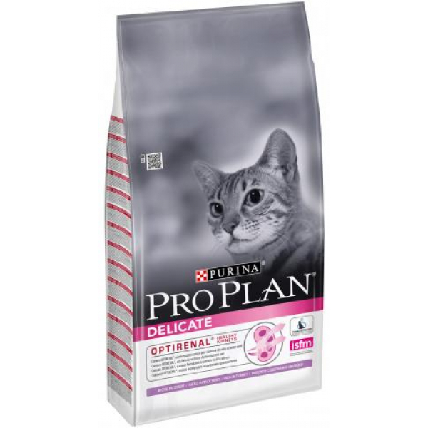 ProPlan Delicate Корм для кошек с чувствительным пищеварением с Индейкой Кот и Пес, онлайн зоомагазин и ветаптека