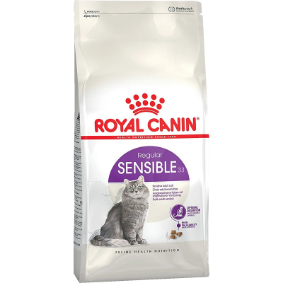 Royal Canin Sensible Корм для кошек с чувствительной пищеварительной системой Кот и Пес, онлайн зоомагазин и ветаптека