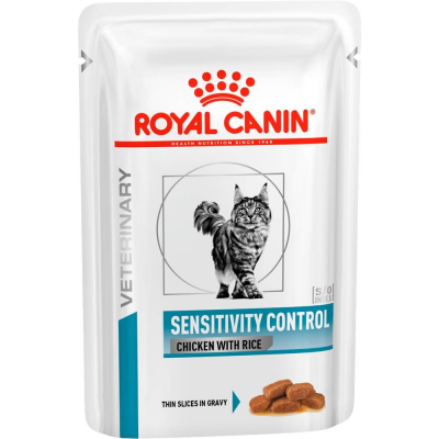Royal Canin Sensitivity Control Пауч для кошек Мелкие кусочки в соусе Кот и Пес, онлайн зоомагазин и ветаптека