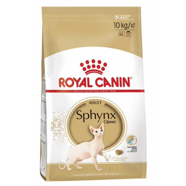Royal Canin Sphynx Adult Корм для Кошек породы Сфинкс Кот и Пес, онлайн зоомагазин и ветаптека