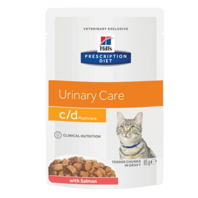 Hill's Prescription Diet c/d Multicare Urinary Care Пауч для кошек при МКБ с Лососем Кот и Пес, онлайн зоомагазин и ветаптека