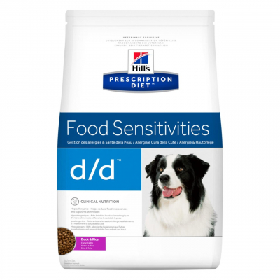 Hill's Prescription Diet d/d Food Sensitivities Сухой корм для собак для лечения Аллергии с Уткой Кот и Пес, онлайн зоомагазин и ветаптека