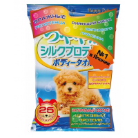 Japan Premium Pet Шампуневые полотенца для собак мелких и средних пород с Протеином и Шелком