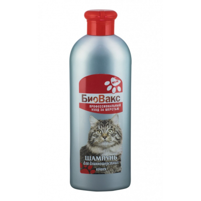 БиоВакс Шампунь для кошек длинношерстных Кот и Пес, онлайн зоомагазин и ветаптека