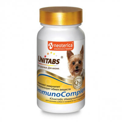 Unitabs Immuno Complex Витамины для мелких Собак Кот и Пес, онлайн зоомагазин и ветаптека