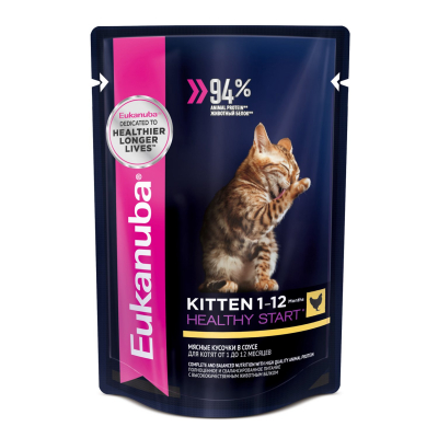 Eukanuba Kitten Healthy Start корм для котят , с курицей Кот и Пес, онлайн зоомагазин и ветаптека