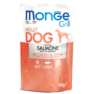 Monge Grill Пауч для собак с Лососем Кот и Пес, онлайн зоомагазин и ветаптека