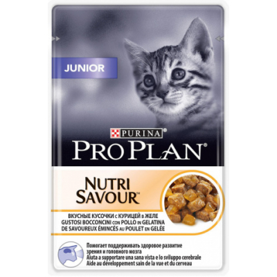 Purina Pro Plan Junior Пауч для котят с Курицей Кот и Пес, онлайн зоомагазин и ветаптека