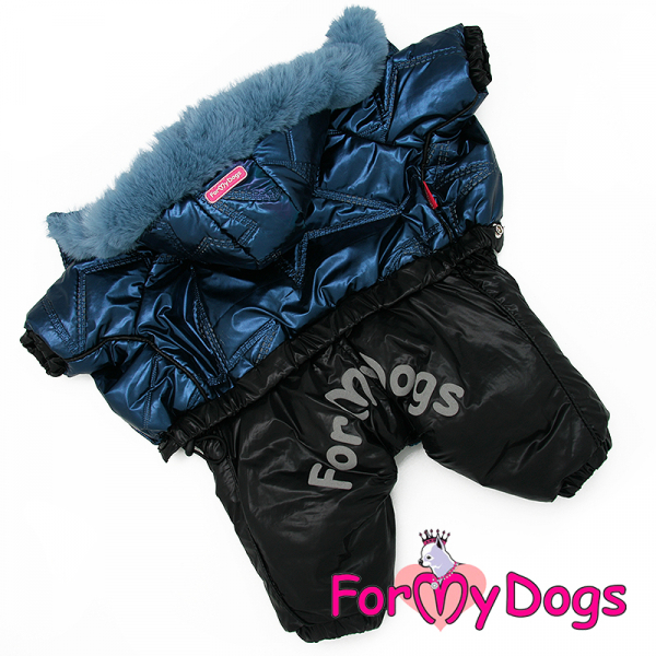 For My Dogs Комбинезон для собак синий металлик для мальчиков Кот и Пес, онлайн зоомагазин и ветаптека