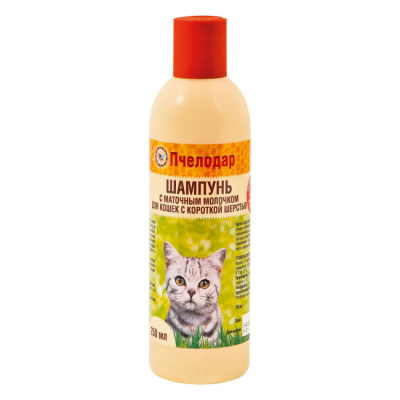 Pchelodar Шампунь для короткошерст кошек с маточным молочком Кот и Пес, онлайн зоомагазин и ветаптека