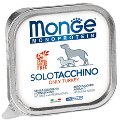 Monge Monoprotein Паштет для собак из Индейки Кот и Пес, онлайн зоомагазин и ветаптека