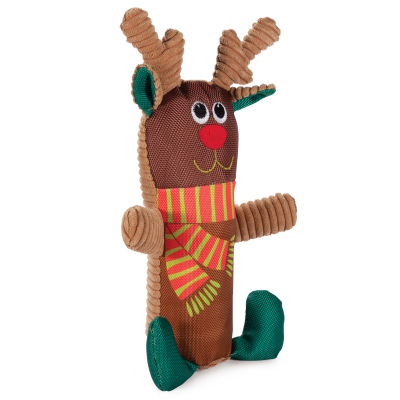 Triol Игрушка для собак мягкая "Рождественский олень" с бутылкой Кот и Пес, онлайн зоомагазин и ветаптека