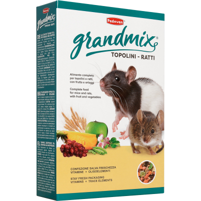 Padovan GRANDMIX TOPOLINI E RATTI Корм для крыс и мышей Кот и Пес, онлайн зоомагазин и ветаптека