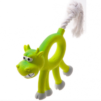 ZооOne Игрушка для собак "Корова с канатным хвостом" Кот и Пес, онлайн зоомагазин и ветаптека